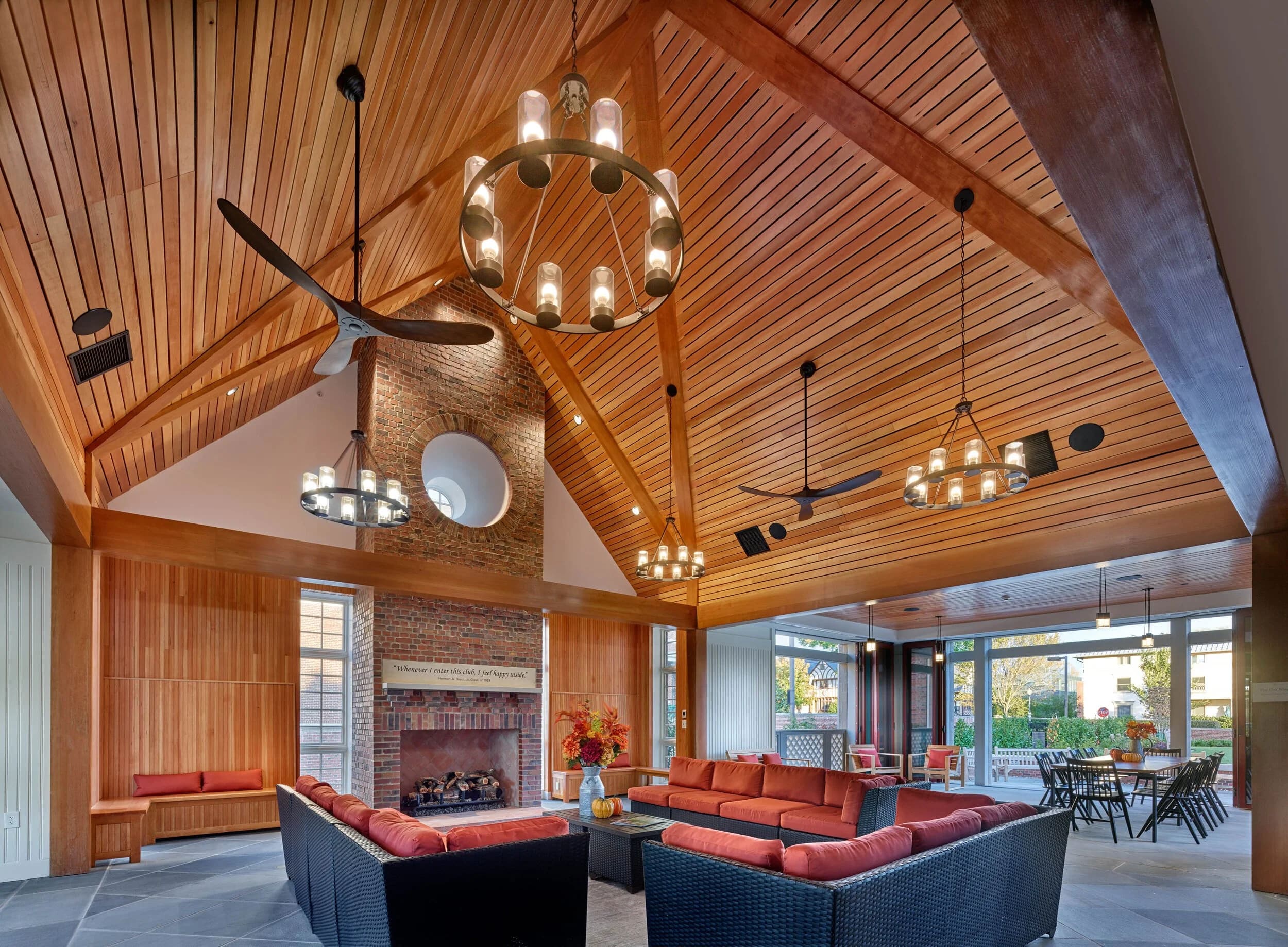 Interior of the Cap and Gown clubhouse today